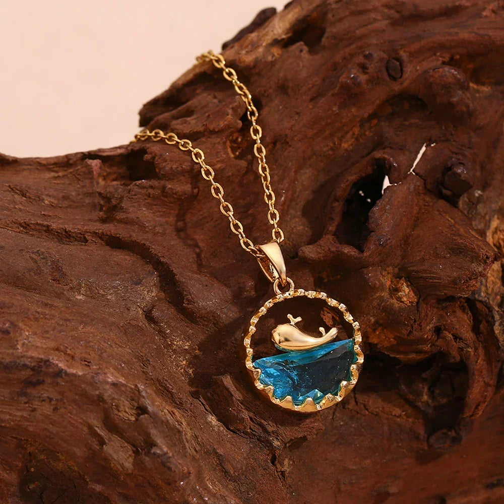Blue Whale Pendant Necklace