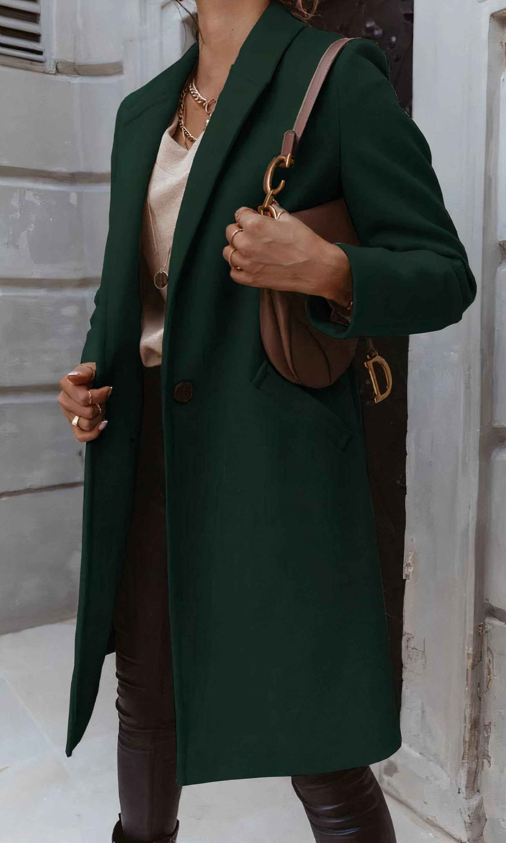 Longline Coat with a Straight Cut for Layered Winter Style