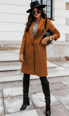 Longline Coat with a Straight Cut for Layered Winter Style