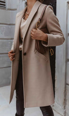 Longline Coat with a Straight Cut for Layered Winter Style