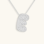 Pavé Bubble Initial Necklace
