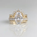 European-Style Stacked Zirconia Diamond-Look Ring