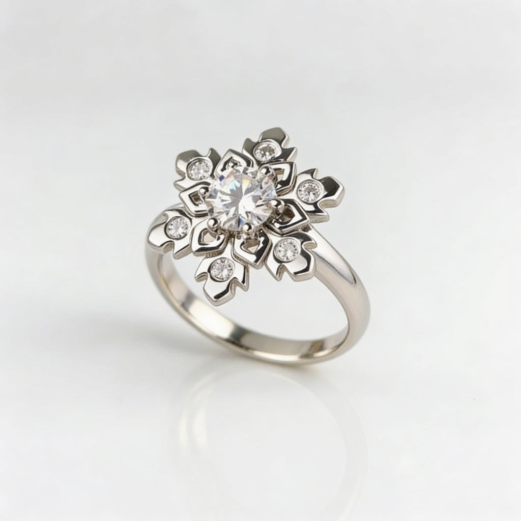 Minimalist Micro-Pavé Round Zirconia Ring