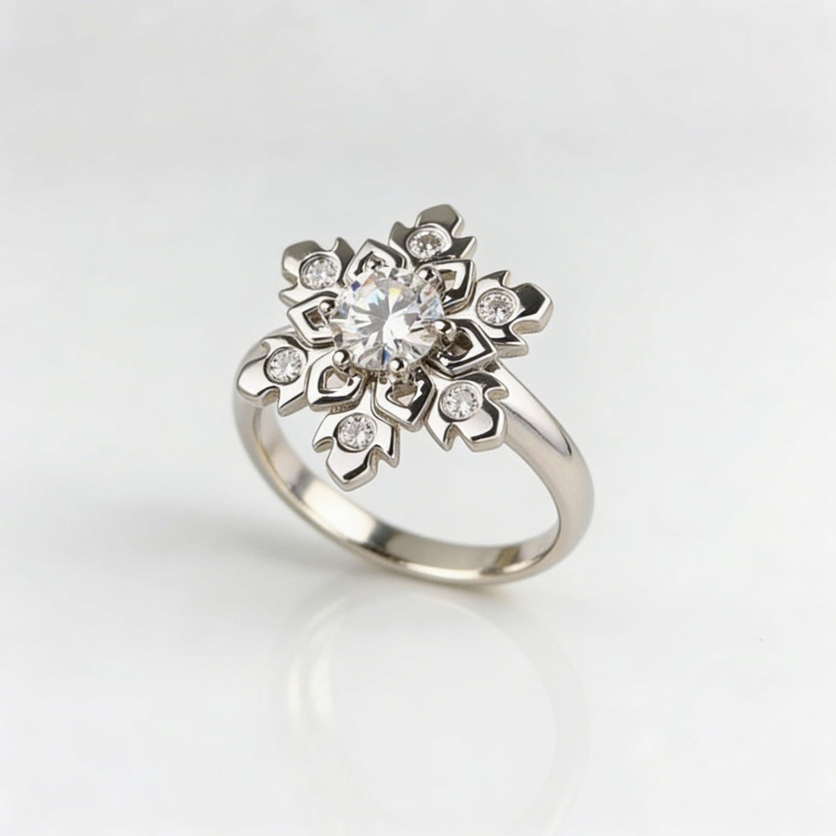Minimalist Micro-Pavé Round Zirconia Ring