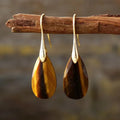Tiger's Eye Teardrop Earrings
