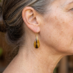 Tiger's Eye Teardrop Earrings