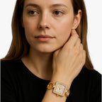 Minimalist Stainless Steel Quartz Watch with Slim Case