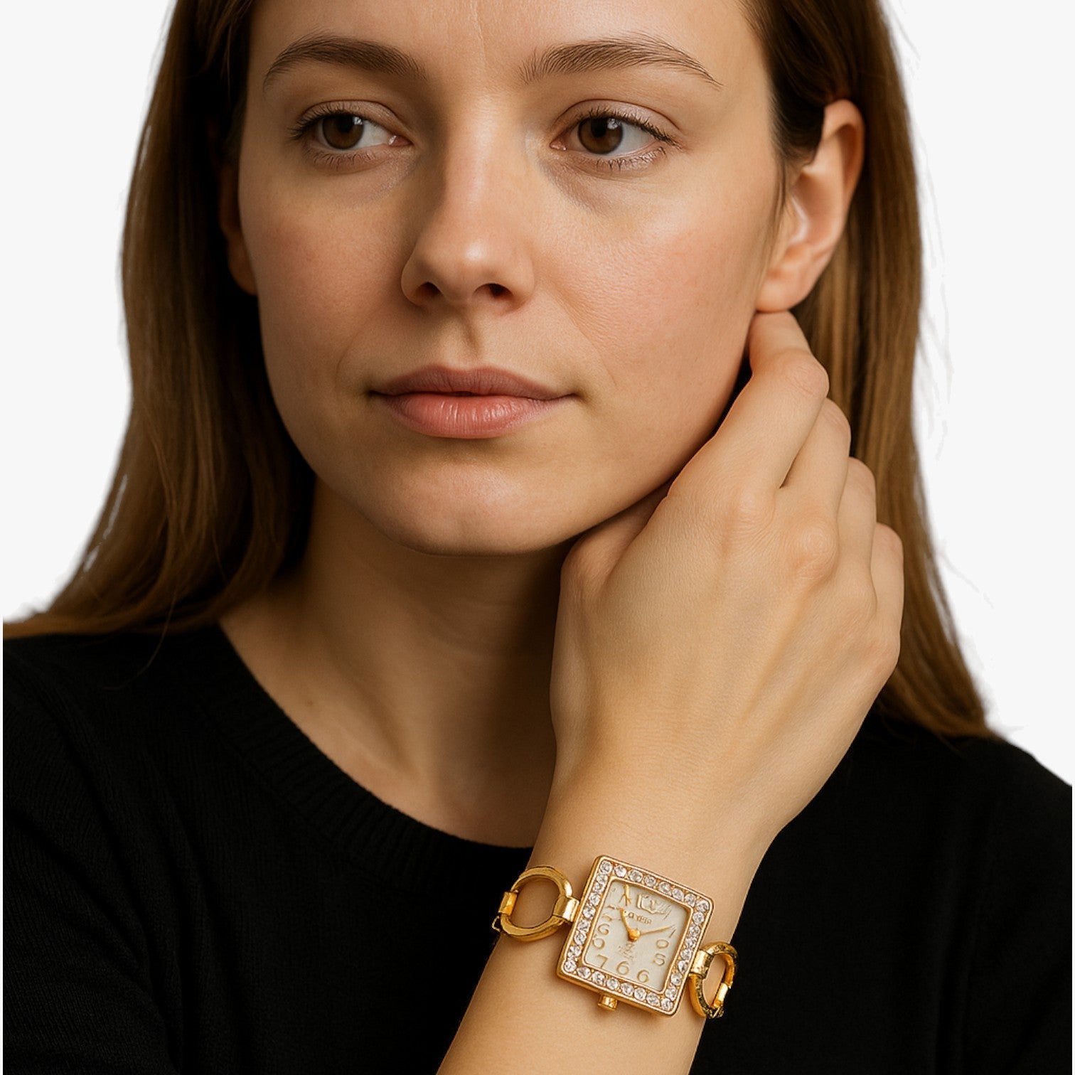 Minimalist Stainless Steel Quartz Watch with Slim Case