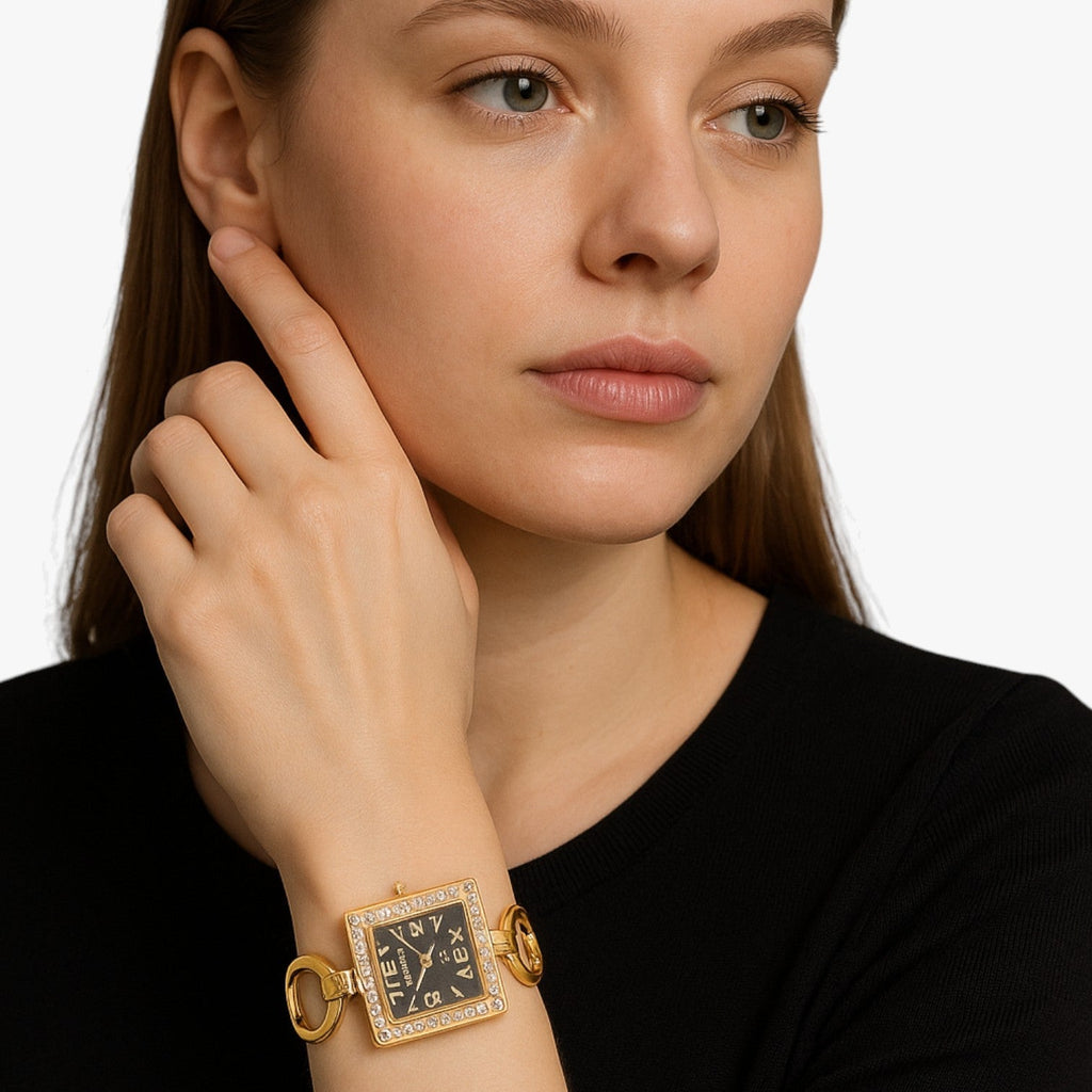 Minimalist Stainless Steel Quartz Watch with Slim Case