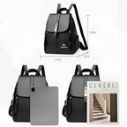 Faux Leather Backpack with Organised Inner Compartments