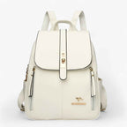 Faux Leather Backpack with Organised Inner Compartments