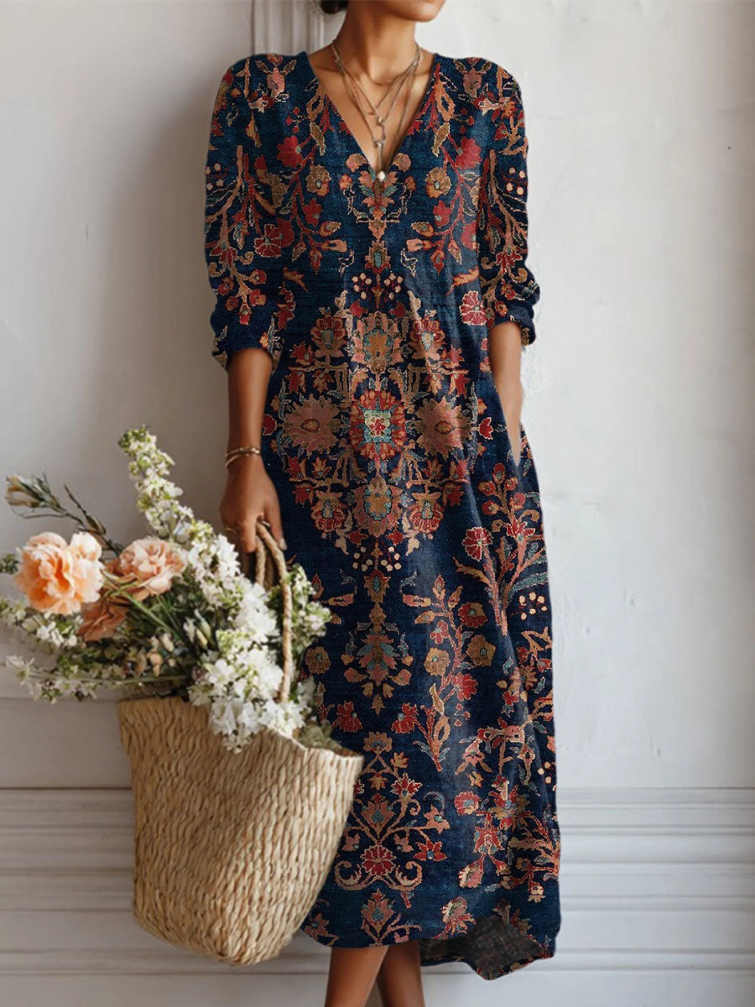 Relaxed Everyday Comfort Dress with Easy Printed Finish