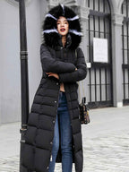 Warm Longline Winter Coat with a Full-Length Silhouette