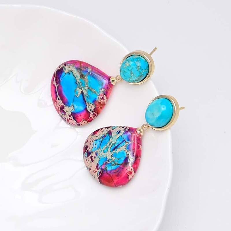 Handcrafted Bohemian Emperor Jasper Earrings