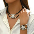 Layered Necklace and Bracelet Set