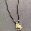 Vintage Cat and Star Pendant Necklace