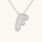 Pavé Bubble Initial Necklace
