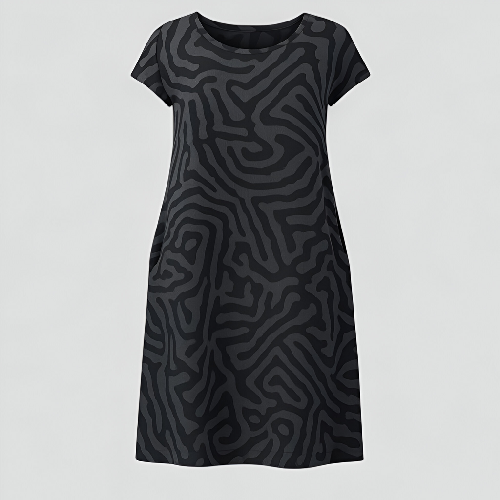 Flowing A-Line Summer Dress with a Comfortable Everyday Cut