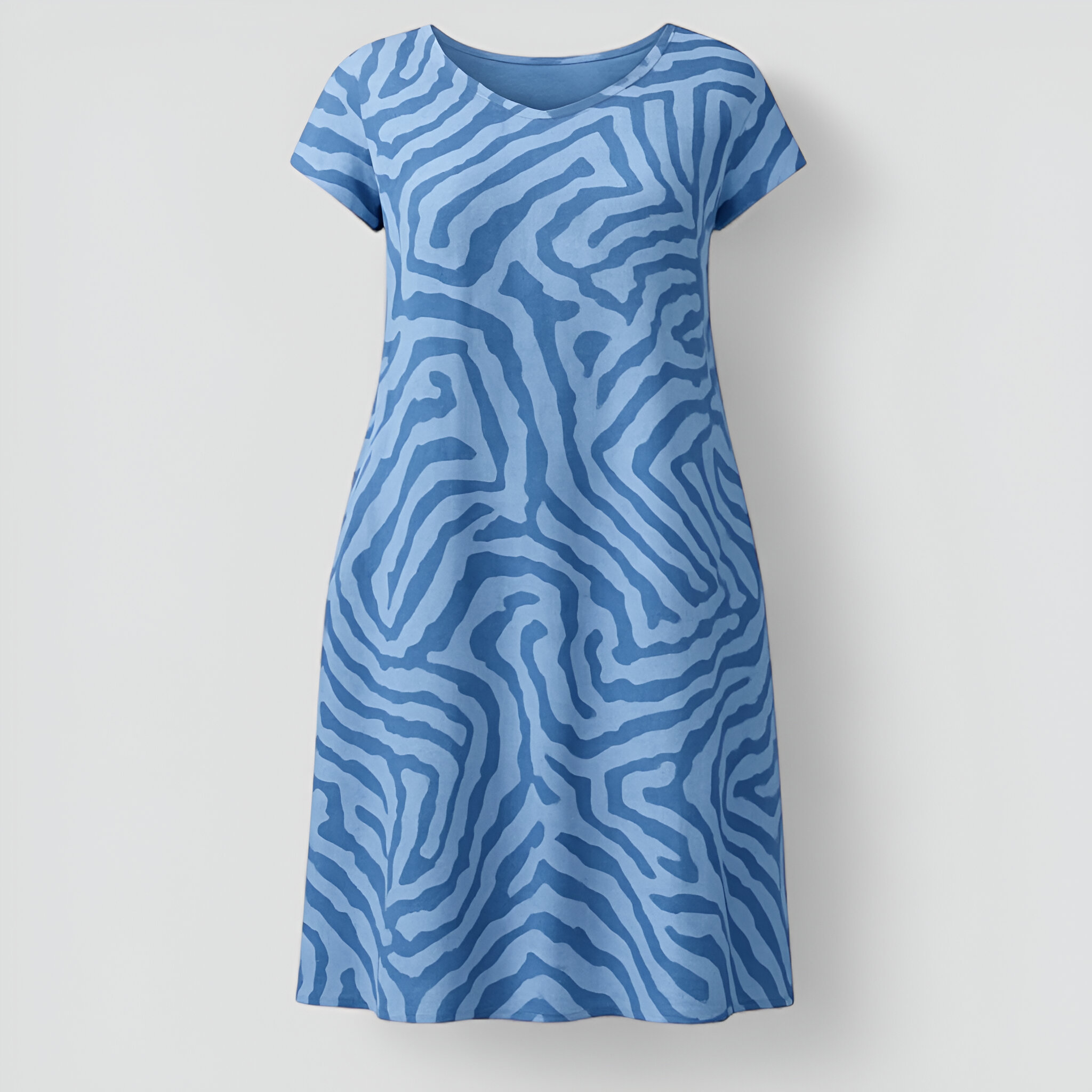 Flowing A-Line Summer Dress with a Comfortable Everyday Cut