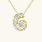 Pavé Bubble Initial Necklace