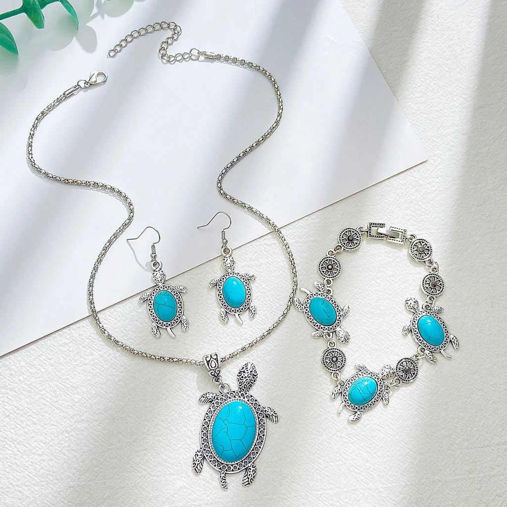 Turquoise Tortoise Jewellery Set