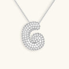 Pavé Bubble Initial Necklace