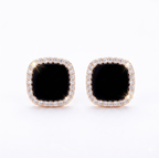 Square Rhinestone Stud Earrings