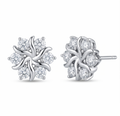 Crystal Flower Burst Stud Earrings