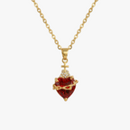 Gold-Plated Heart Faith Necklace