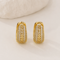 Gold-Plated Bohemian Turquoise Bead Earrings