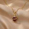 Gold-Plated Heart Faith Necklace