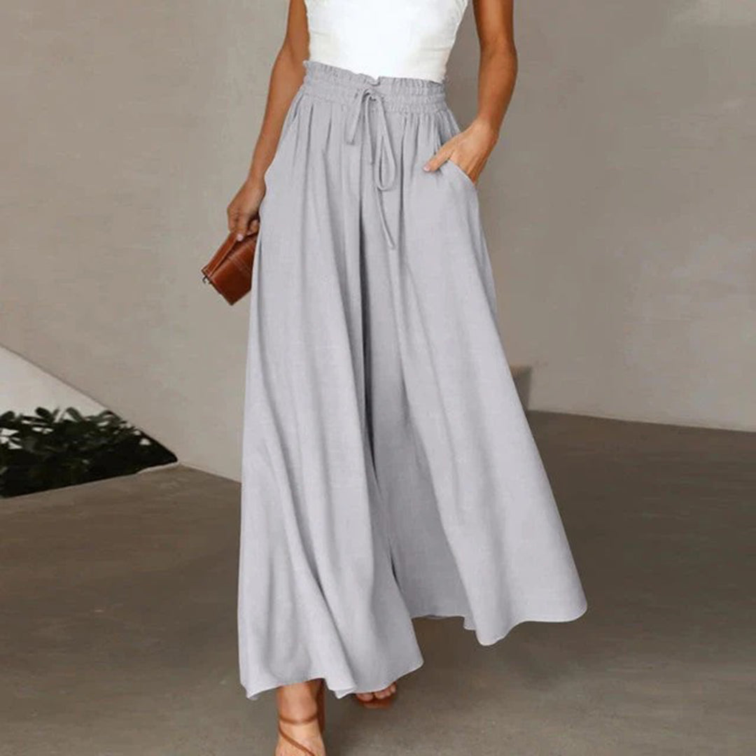 A-Line Maxi Skirt with a Drawstring Waist