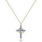 Cross and Crown Necklace in Many Finishes