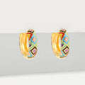 Vintage-Style Colourful Hoop Earrings