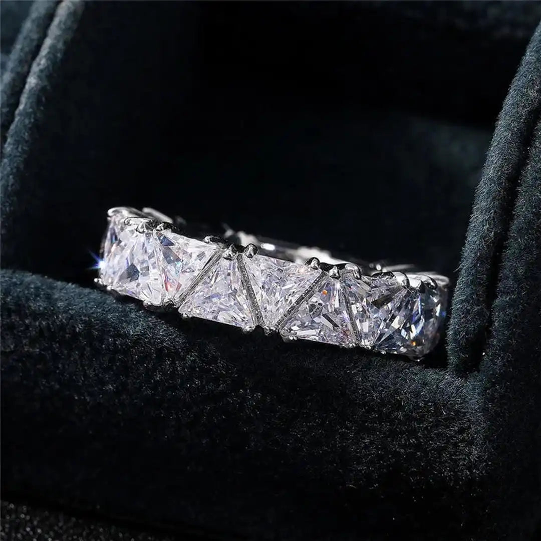 Vintage-Style Triangle Stone Ring