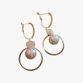Oversized Pearl Earrings with Gold-Tone Accents