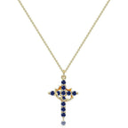 Cross and Crown Necklace in Many Finishes