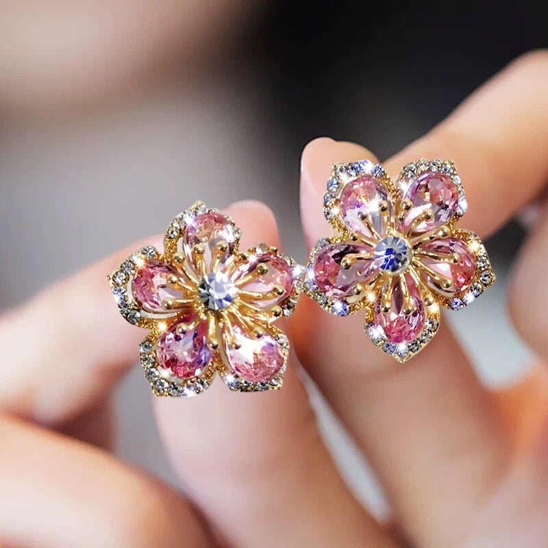 Multicolour Zirconia Earrings in Sterling Silver