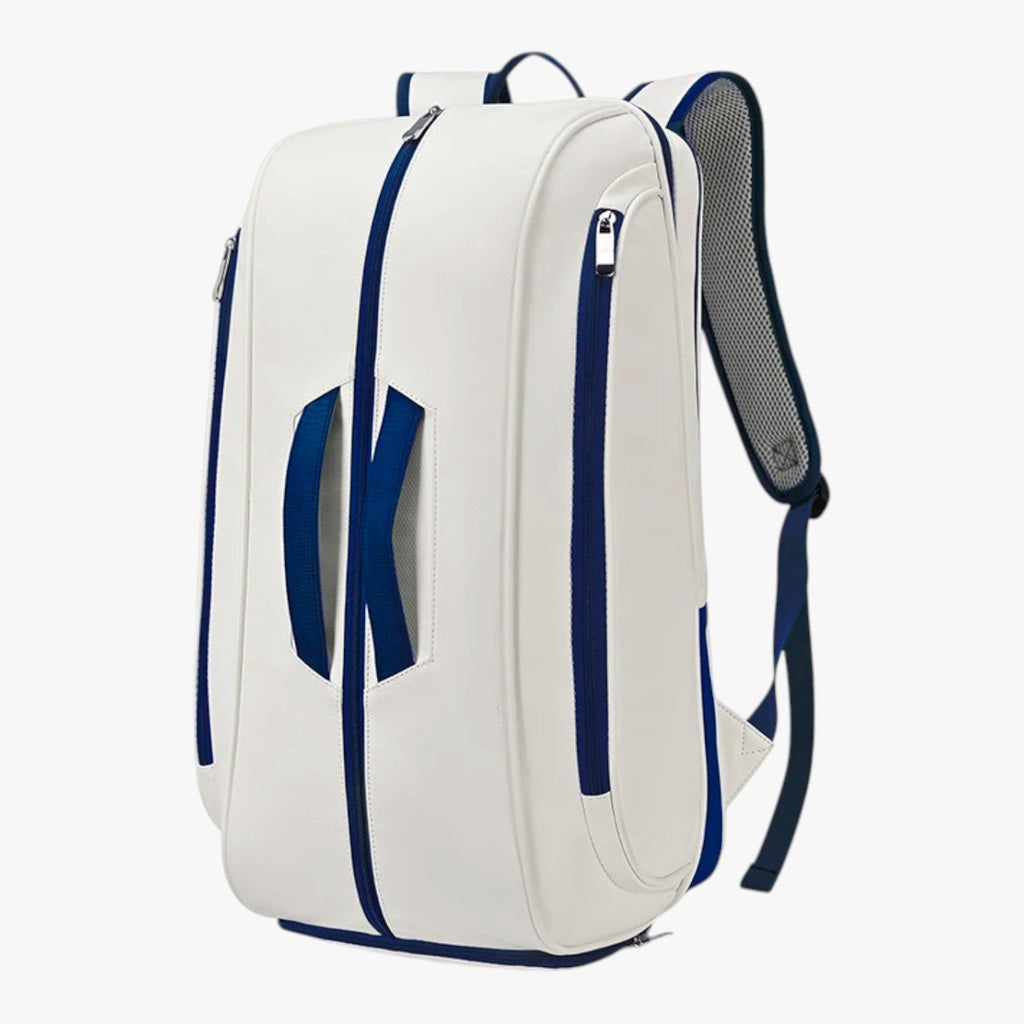 Water-Resistant PU Tennis Backpack with Sealed Shoe Compartment
