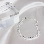 Silver-Tone Zirconia Bracelet