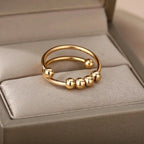 Adjustable Beaded Spinner Ring