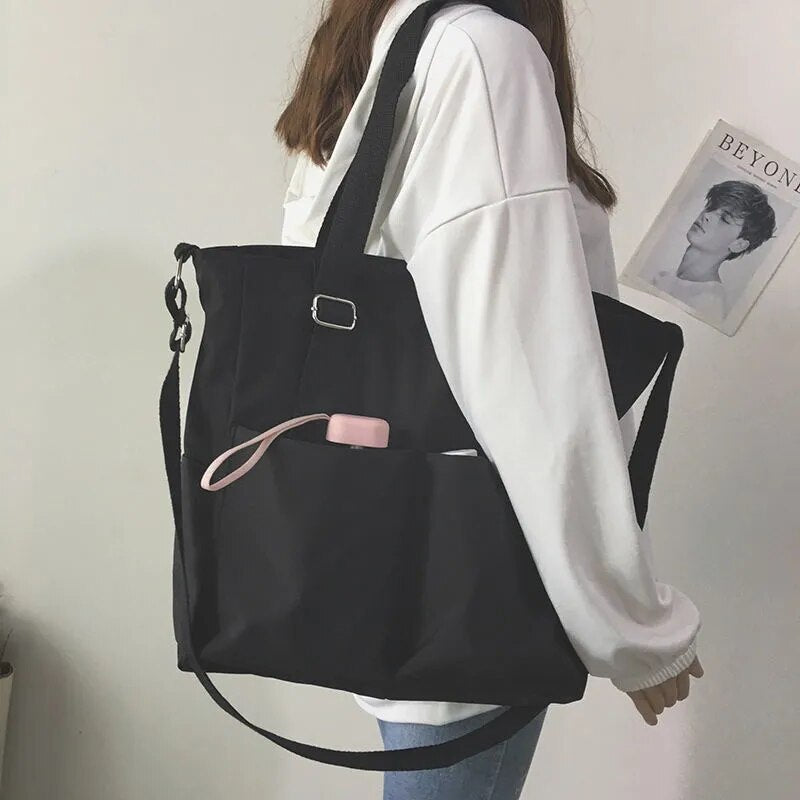 Large Waterproof Oxford Fabric Crossbody Bag with Zip