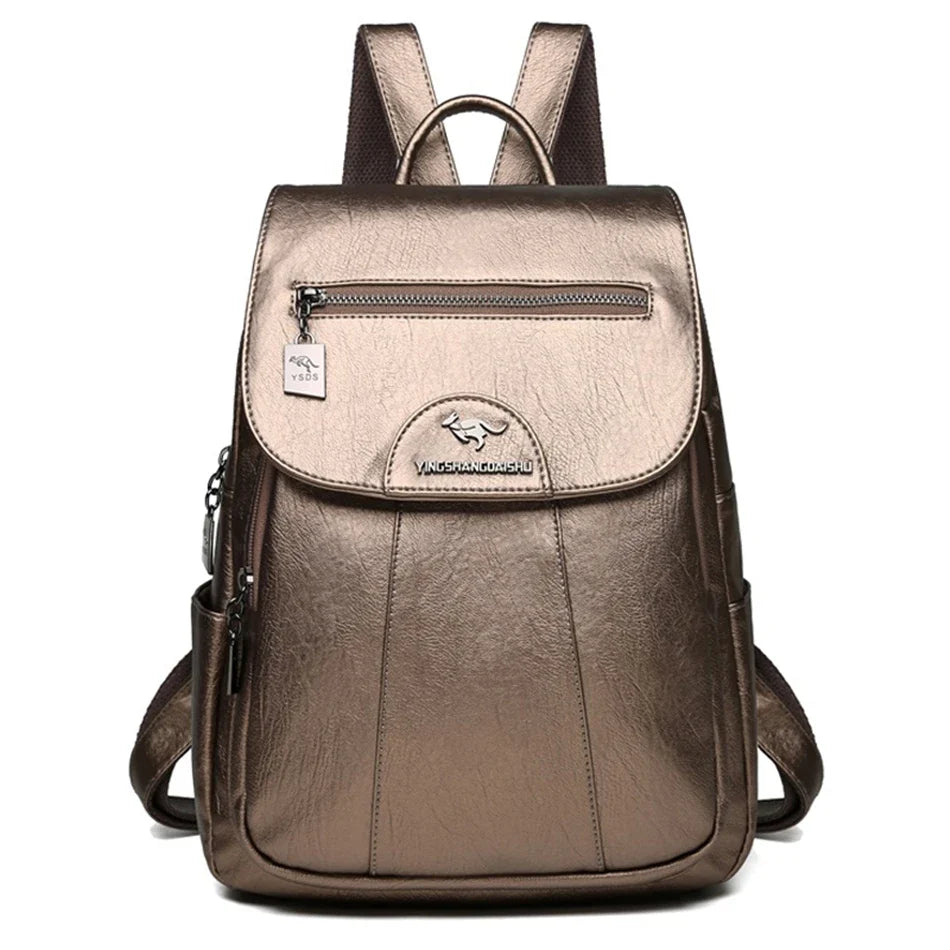 Soft Premium Vintage Leather Travel Backpack