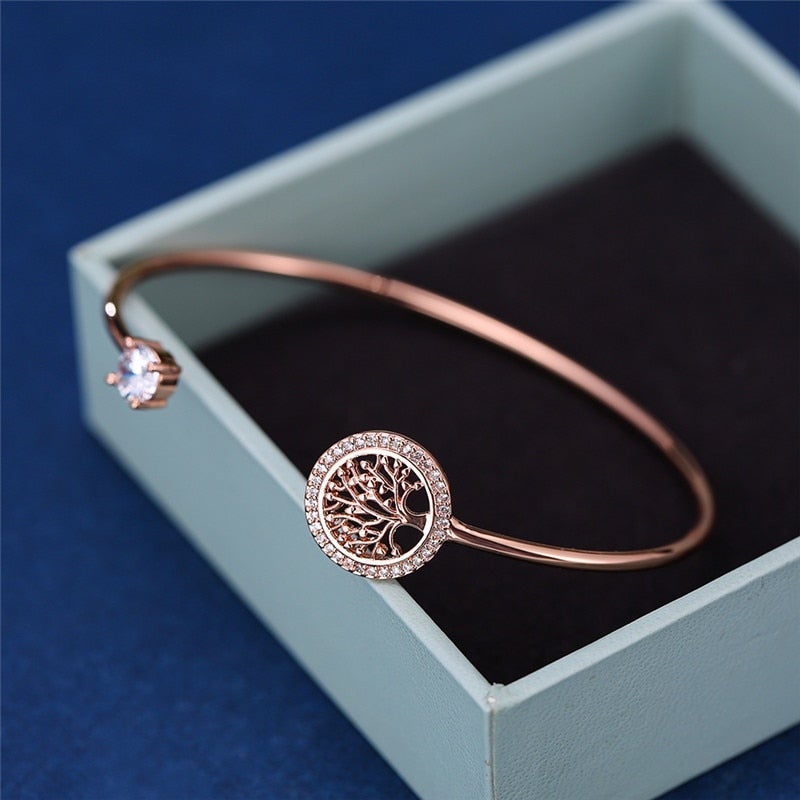 Adjustable Tree of Life Charm Bracelet