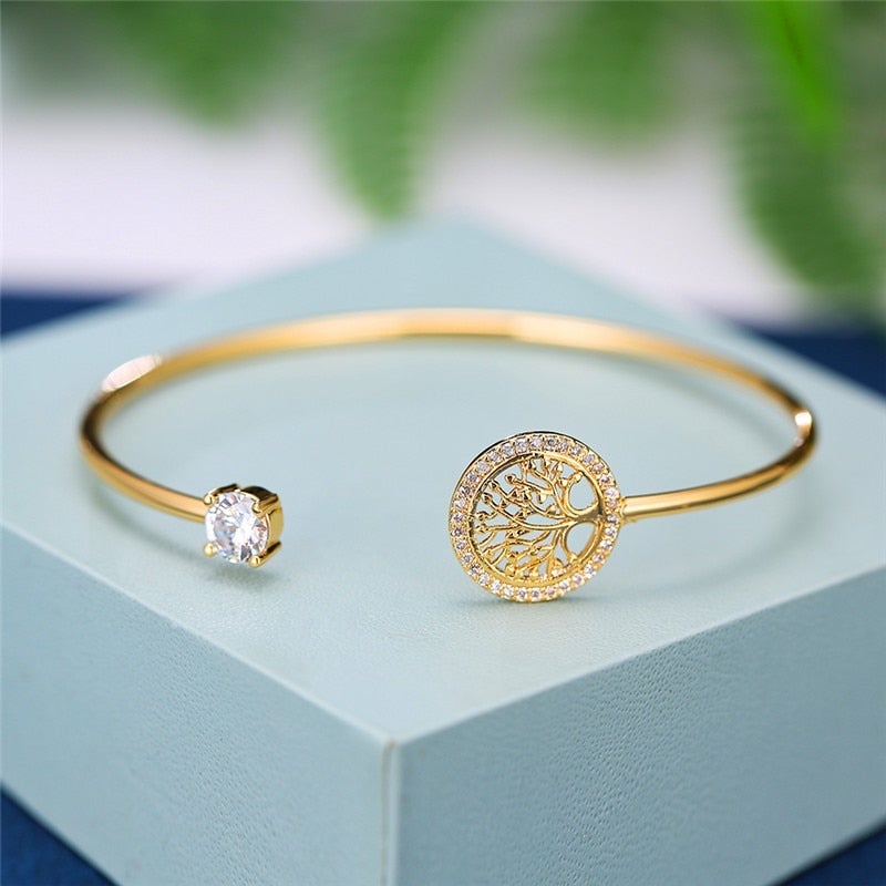 Adjustable Tree of Life Charm Bracelet