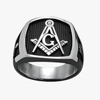 Silver-Tone Signet Ring with Engraved Emblem