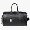 Maxi Black Travel Bag with Embossed Skull Print