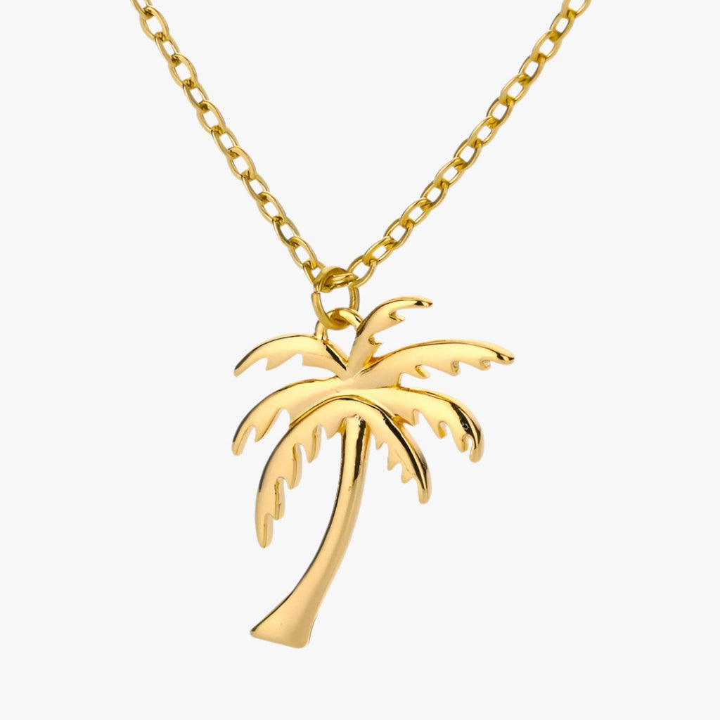 Ketting met palmboomhanger aan een fijne schakel
