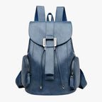 Large-Capacity Fashion Leather Backpack with Laptop Space