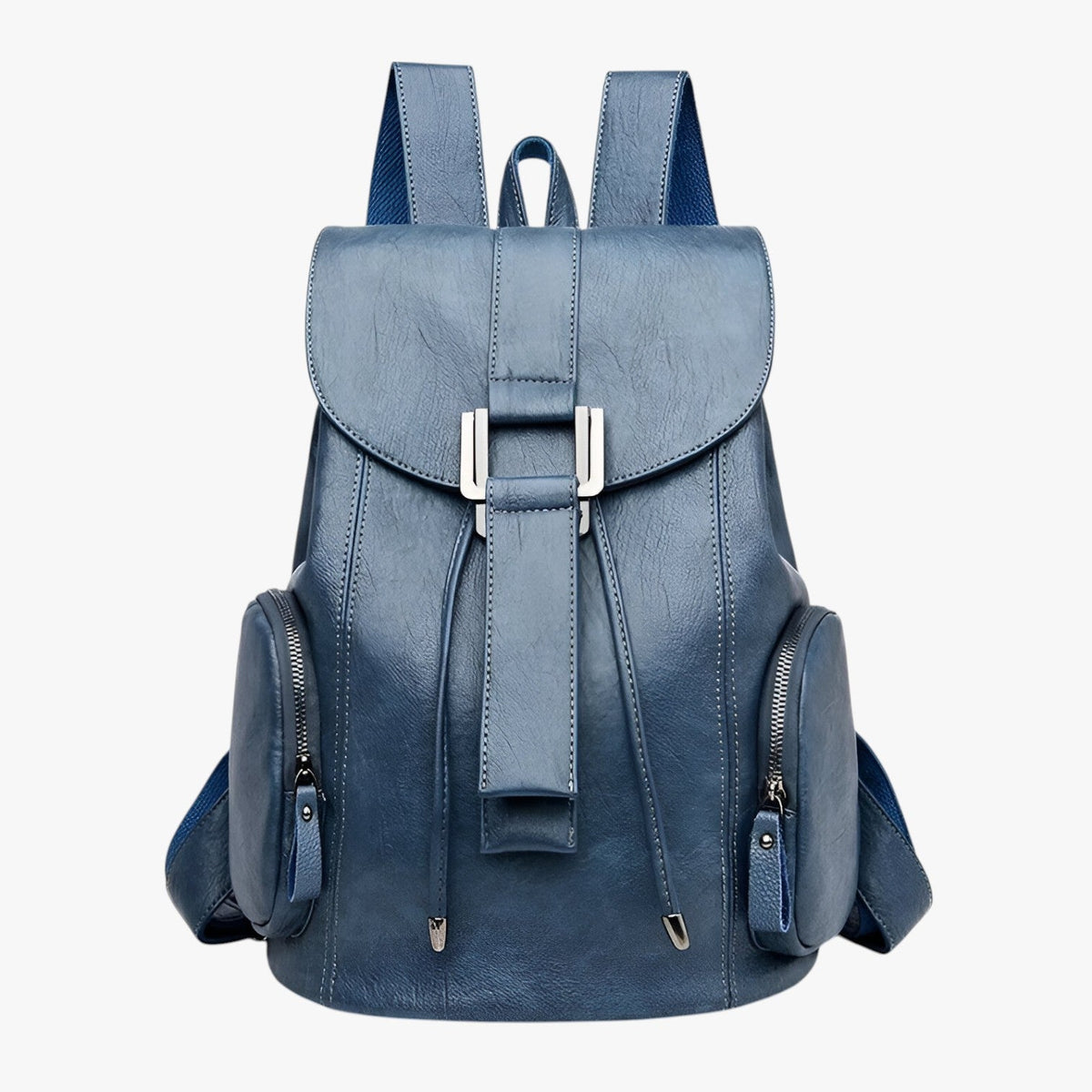 Large-Capacity Fashion Leather Backpack with Laptop Space